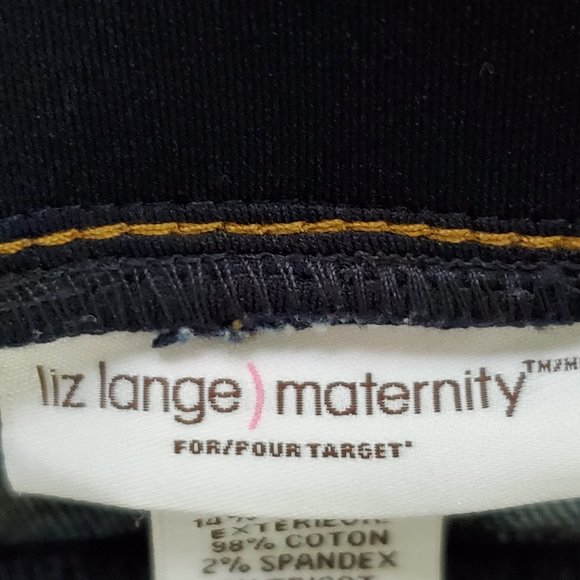 Liz Lange Maternity for Target Maternity Dark Wash Denim Jean Shorts Size M - Picture 7 of 11